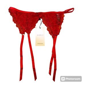 Bluebella Garter Belt Red New With Tags Large
